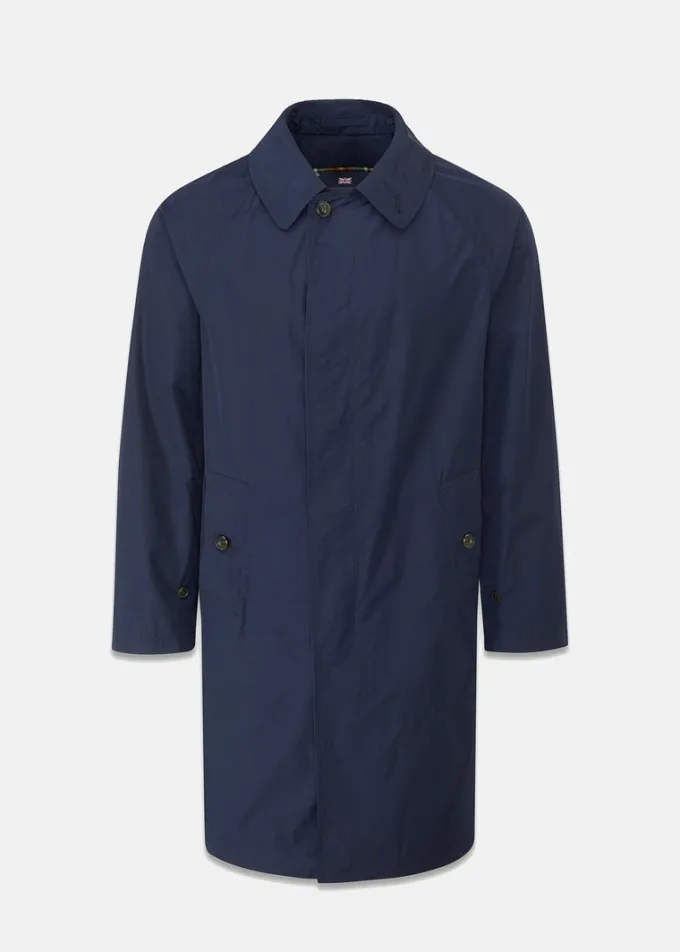 Overcoats*Gloverall Blake Raincoat with Detachable Warmer Navy