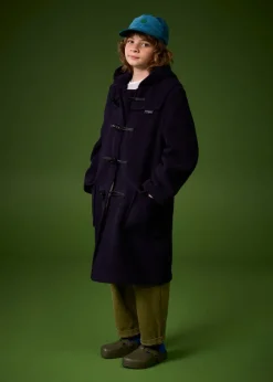 Children*Gloverall Children's Herringbone Wool Duffle Coat Grey