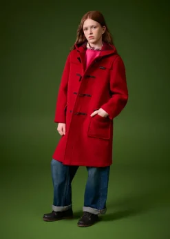 Children*Gloverall Children's Melton Wool Duffle Coat Cranberry