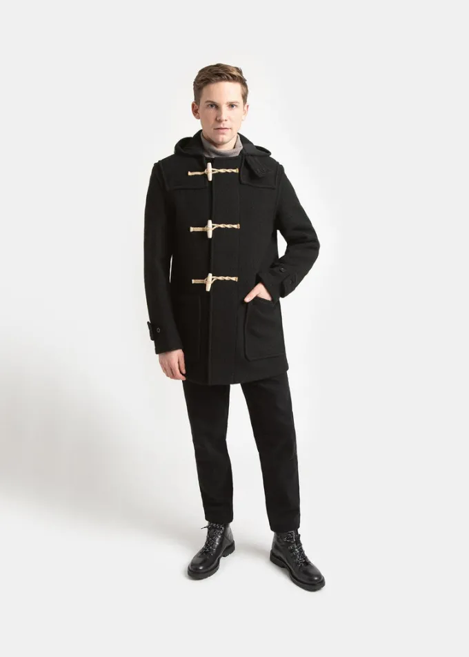 Duffle Coats*Gloverall Mid Monty Duffle Coat Black