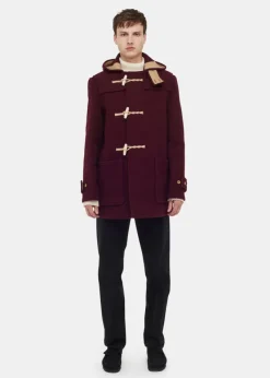Duffle Coats*Gloverall Mid Monty Duffle Coat Burgundy