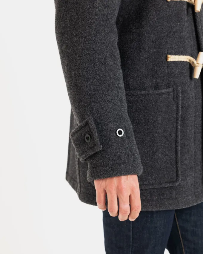 Duffle Coats*Gloverall Union Jack Mid Monty Duffle Coat Charcoal