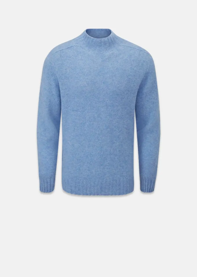 Knitwear & Tops*Gloverall Windsor Lambswool Jumper Sky Blue