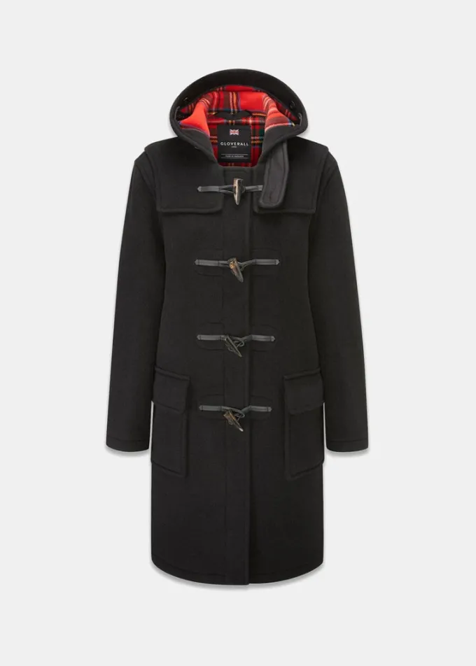 Duffle Coats*Gloverall Women's Original Duffle Coat Black Stewart