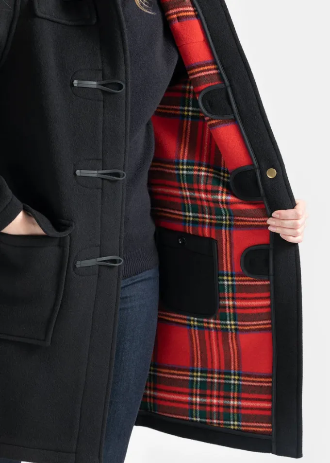 Duffle Coats*Gloverall Women's Original Duffle Coat Black Stewart