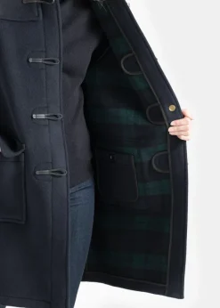 Duffle Coats*Gloverall Women's Original Duffle Coat Navy Black Watch